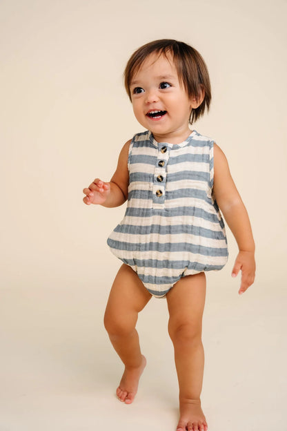 Lou Lou & Company CLOUD MUSLIN BUBBLE ROMPER - Lincoln - Twinkle Twinkle Little One