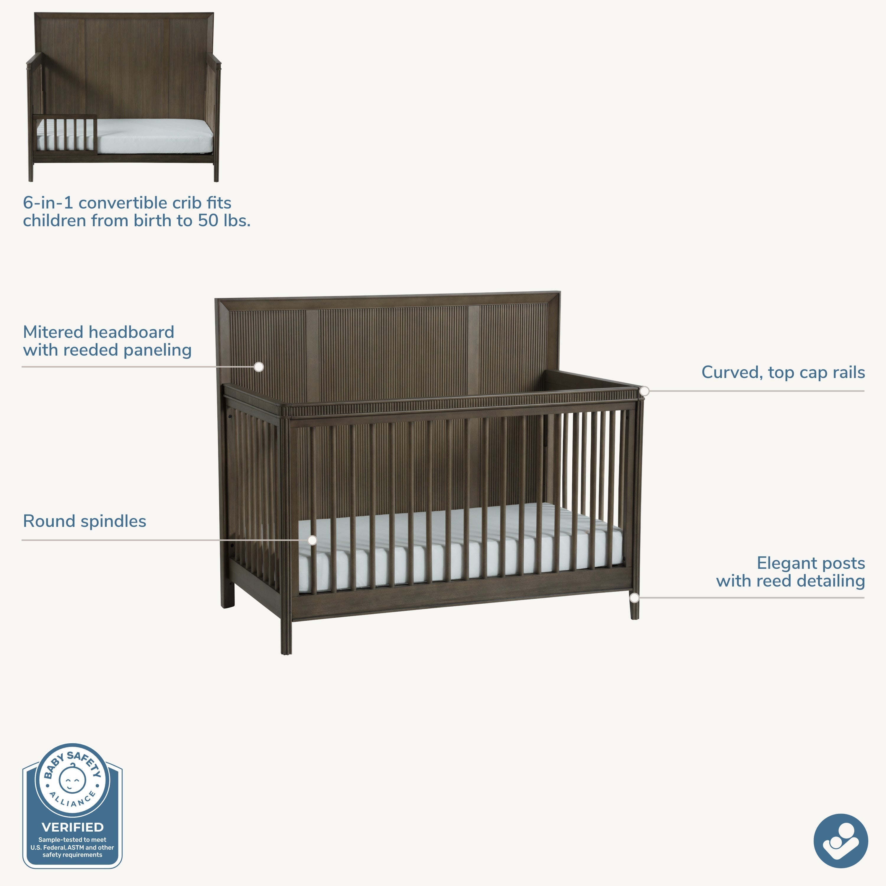 Maxi-Cosi Nursery Reid 6-in-1 Crib