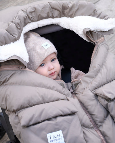 7 A.M. Enfant Car Seat Cocoon - Chestnut Oslo Cloud - Twinkle Twinkle Little One