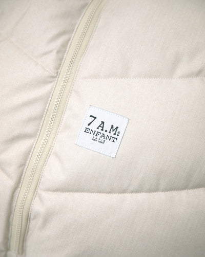 7 A.M. Enfant Car Seat Cocoon - Tundra Heather Beige White Faux Fur - Twinkle Twinkle Little One