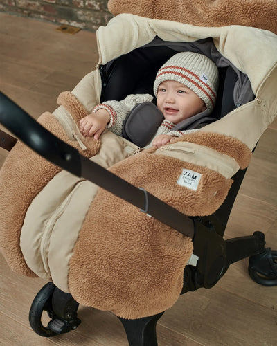 7 A.M. Enfant Car Seat Cocoon - Cappuccino Applique - Twinkle Twinkle Little One