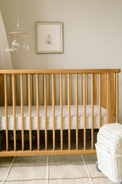 Dainty Floral Crib Sheet - Twinkle Twinkle Little One