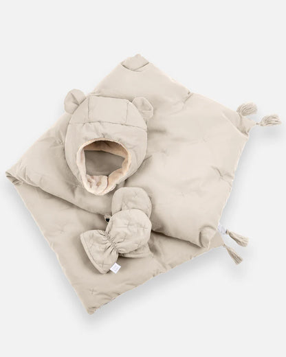 7 A.M. Enfant Cub Set Airy - Mittens, Hat & Blanket - Brush - Twinkle Twinkle Little One