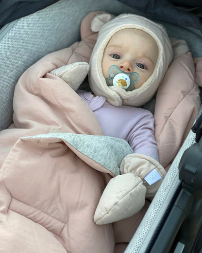 7 A.M. Enfant Cub Set Airy - Mittens, Hat & Blanket - Cameo - Twinkle Twinkle Little One