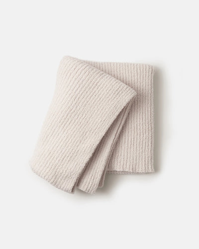 7 A.M. Fuzzy Crushed Ribbed Blanket - Ecru - Twinkle Twinkle Little One