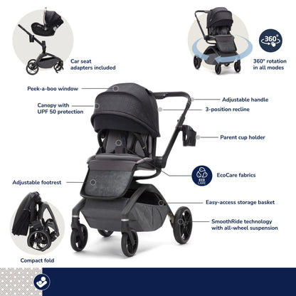 Maxi-Cosi Kindred Tana 360° Rotating Modular Stroller - Twinkle Twinkle Little One