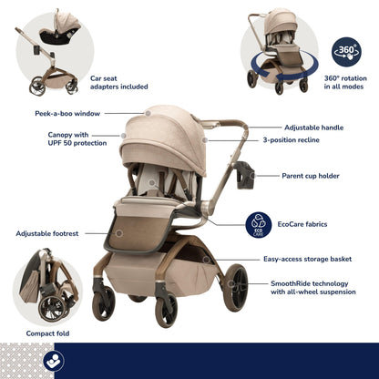 Maxi-Cosi Kindred Tana 360° Rotating Modular Stroller - Twinkle Twinkle Little One