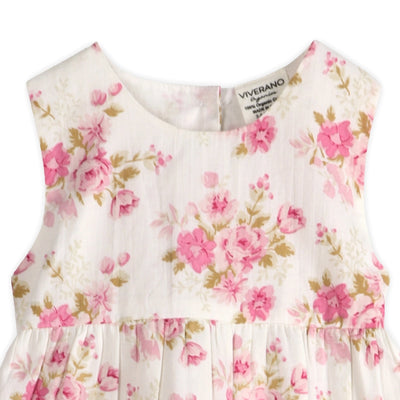 Camille Floral Organic Baby Dress & Bloomer