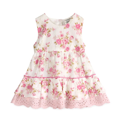 Camille Floral Organic Baby Dress & Bloomer