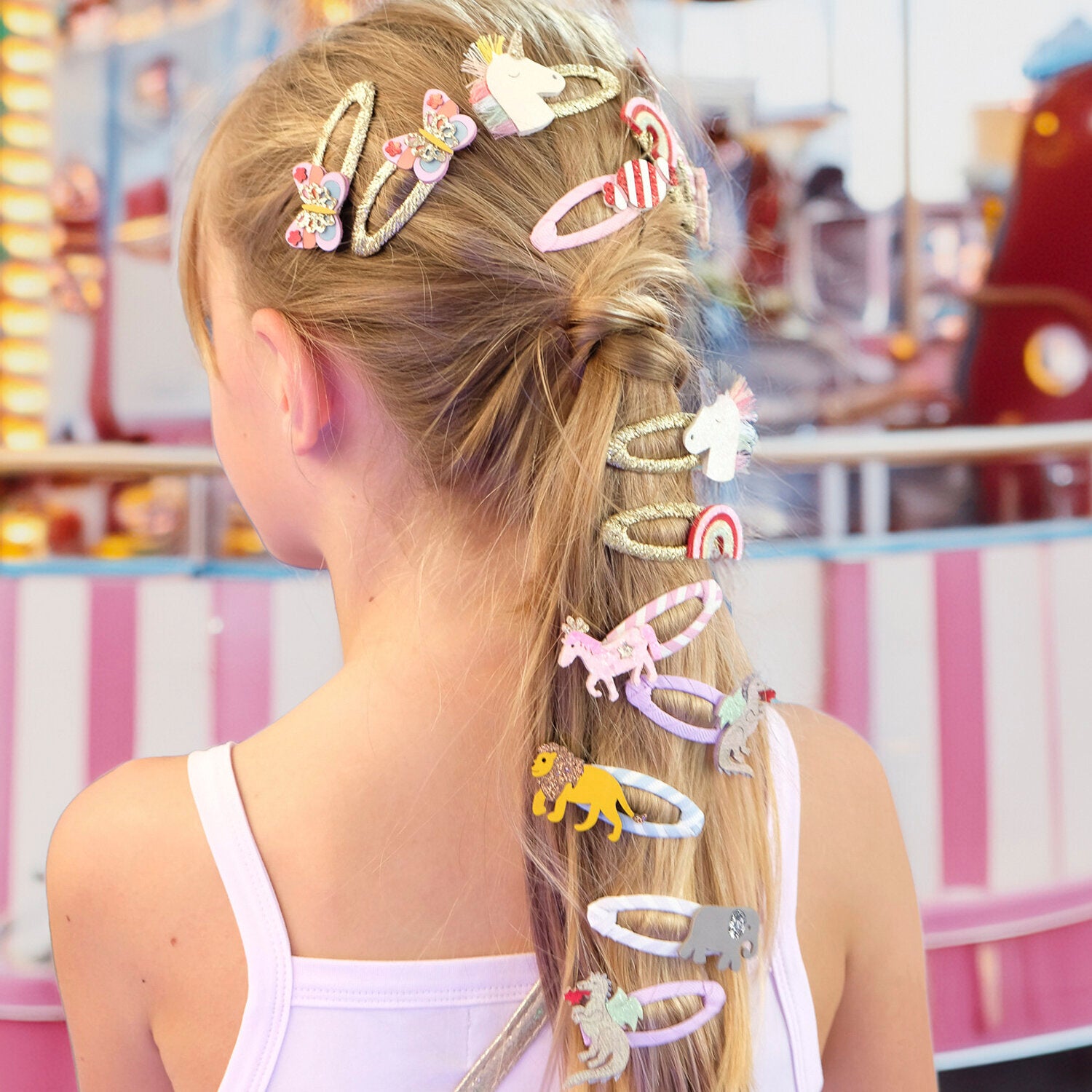 Carnival Rainbow Hair Clips