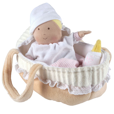 Grace Baby Soft Doll with Carrycot, Bottle & Blanket - Twinkle Twinkle Little One