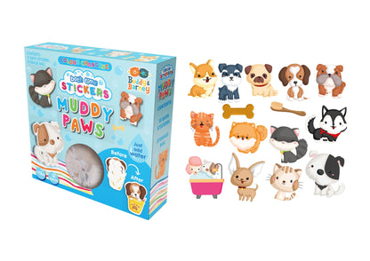 Colour Changing Bath Stickers Muddy Paws - Twinkle Twinkle Little One