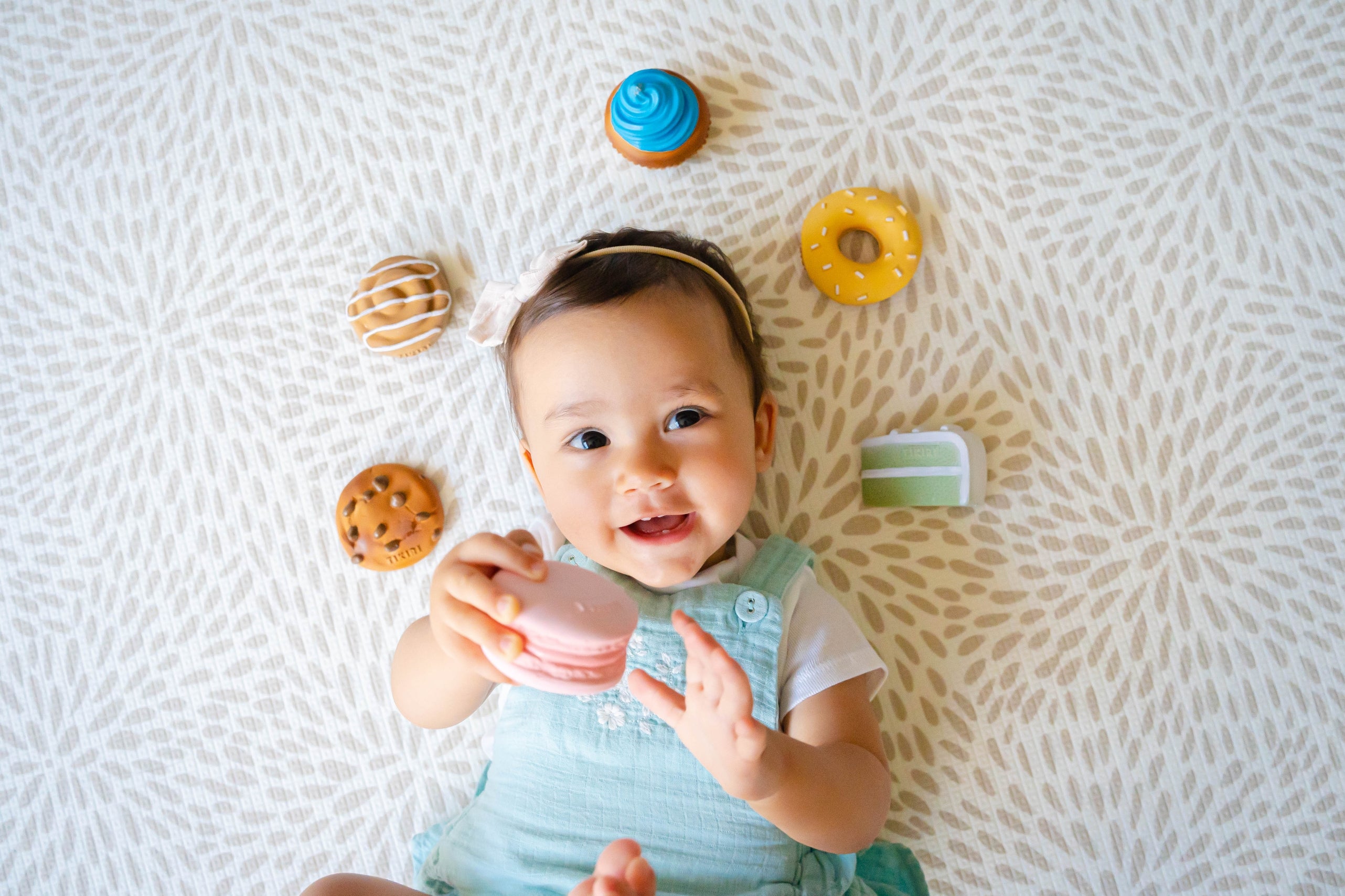 Cookie Natural Rubber Teether, Rattle & Pretend Play - Twinkle Twinkle Little One