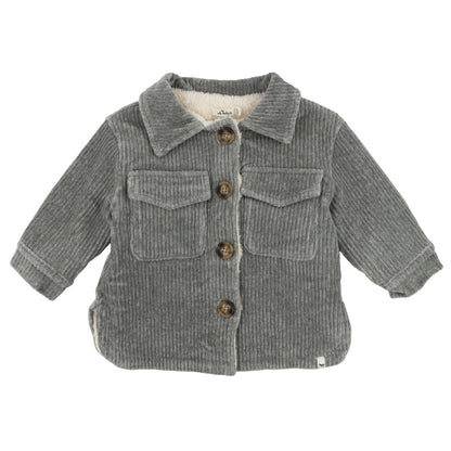 Corduroy Shacket Jacket - Heather Gray - Twinkle Twinkle Little One
