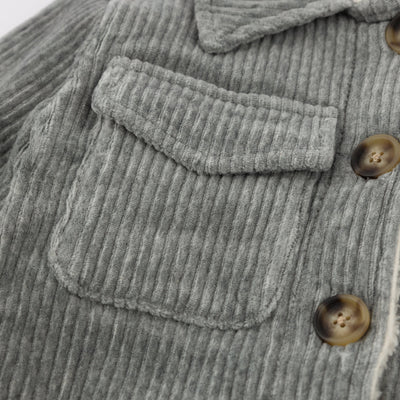 Corduroy Shacket Jacket - Heather Gray - Twinkle Twinkle Little One