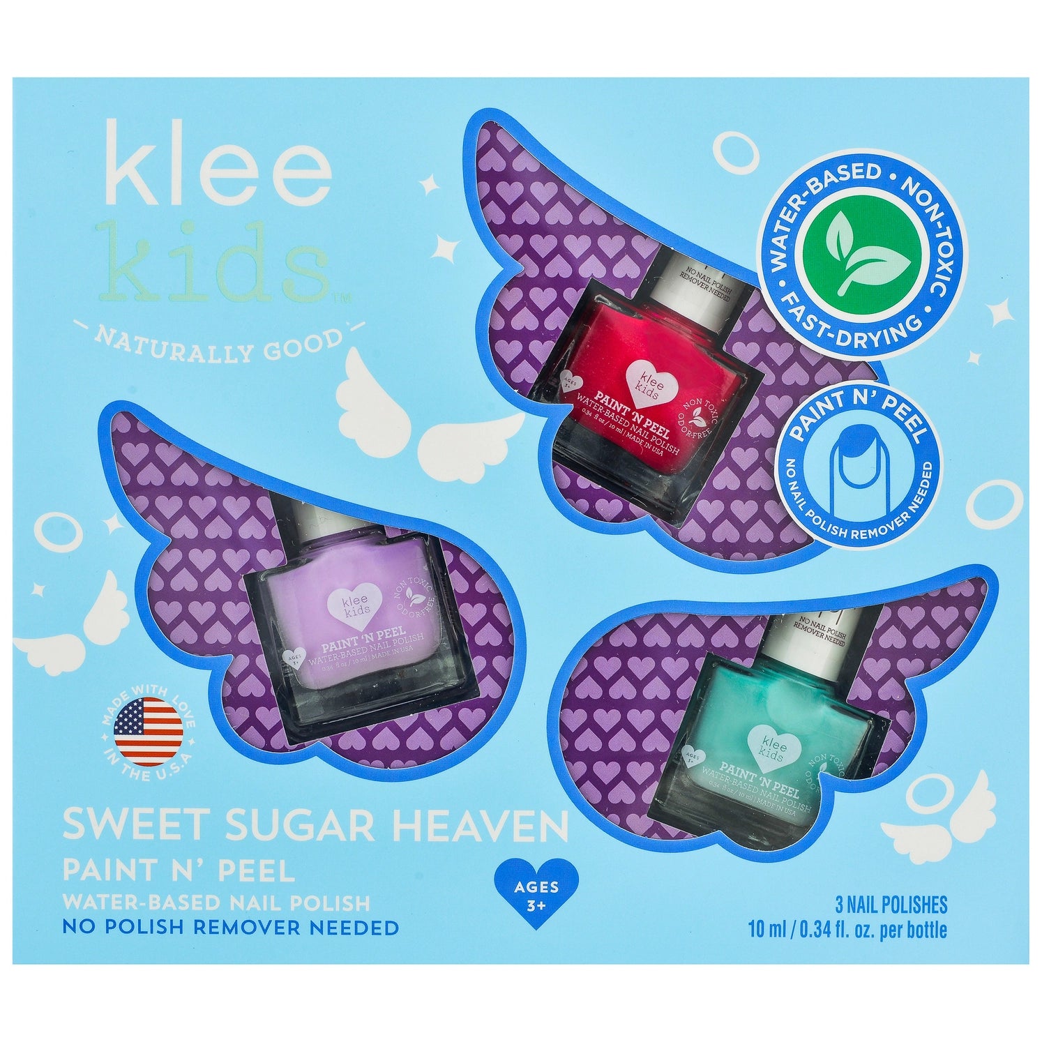 Sweet Sugar Haven- Klee Kids Water-Based Nail Polish Set - Twinkle Twinkle Little One