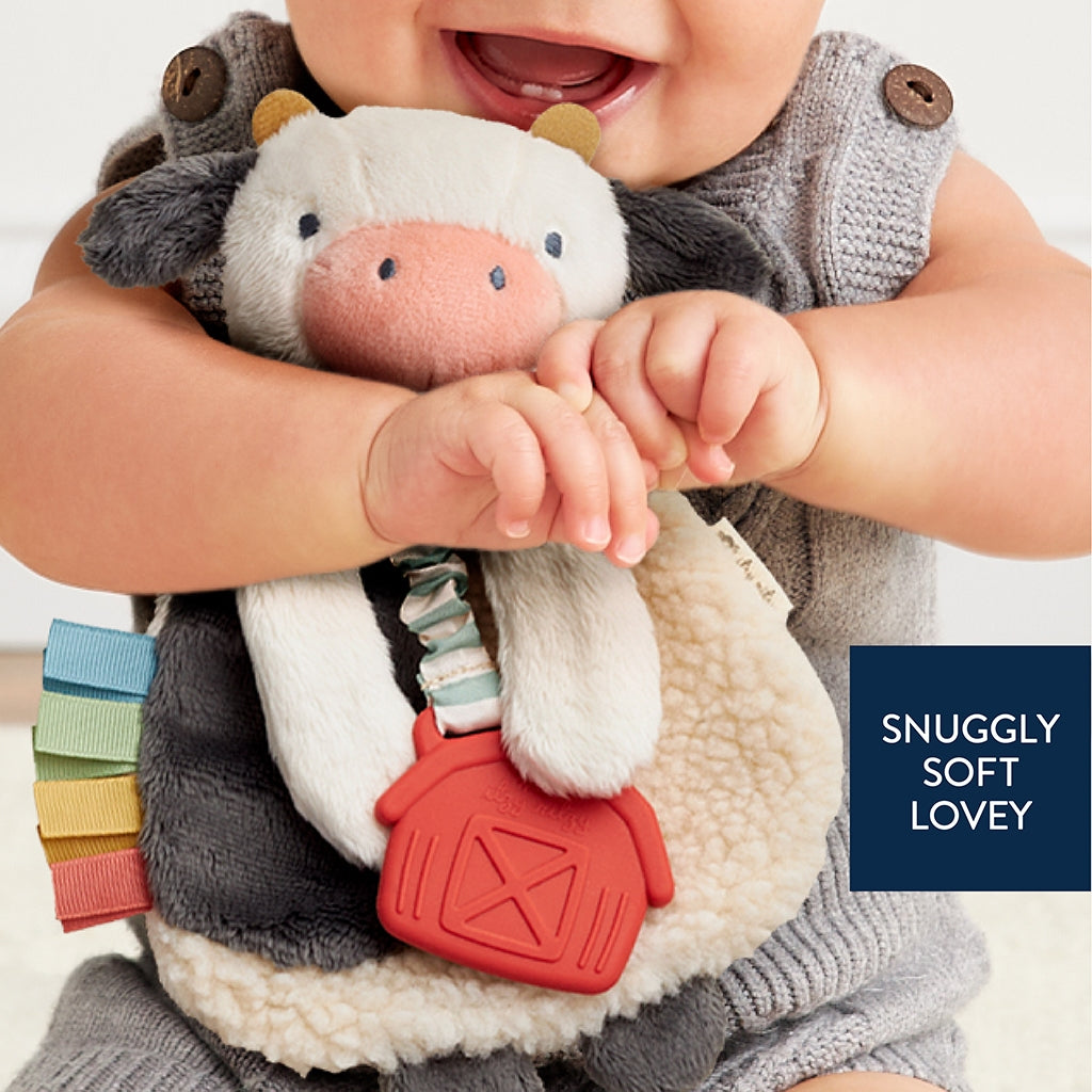 Itzy Lovey™ Plush And Teether Toy - Cow - 0