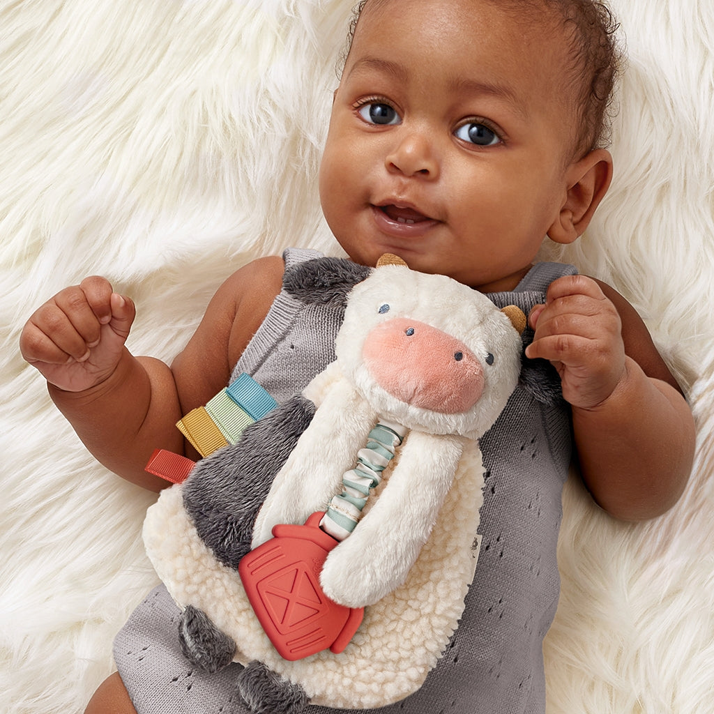 Itzy Lovey™ Plush And Teether Toy - Cow