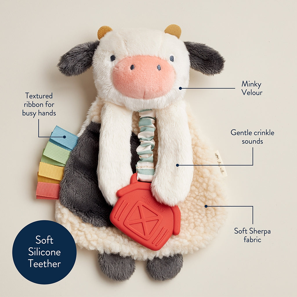 Itzy Lovey™ Plush And Teether Toy - Cow