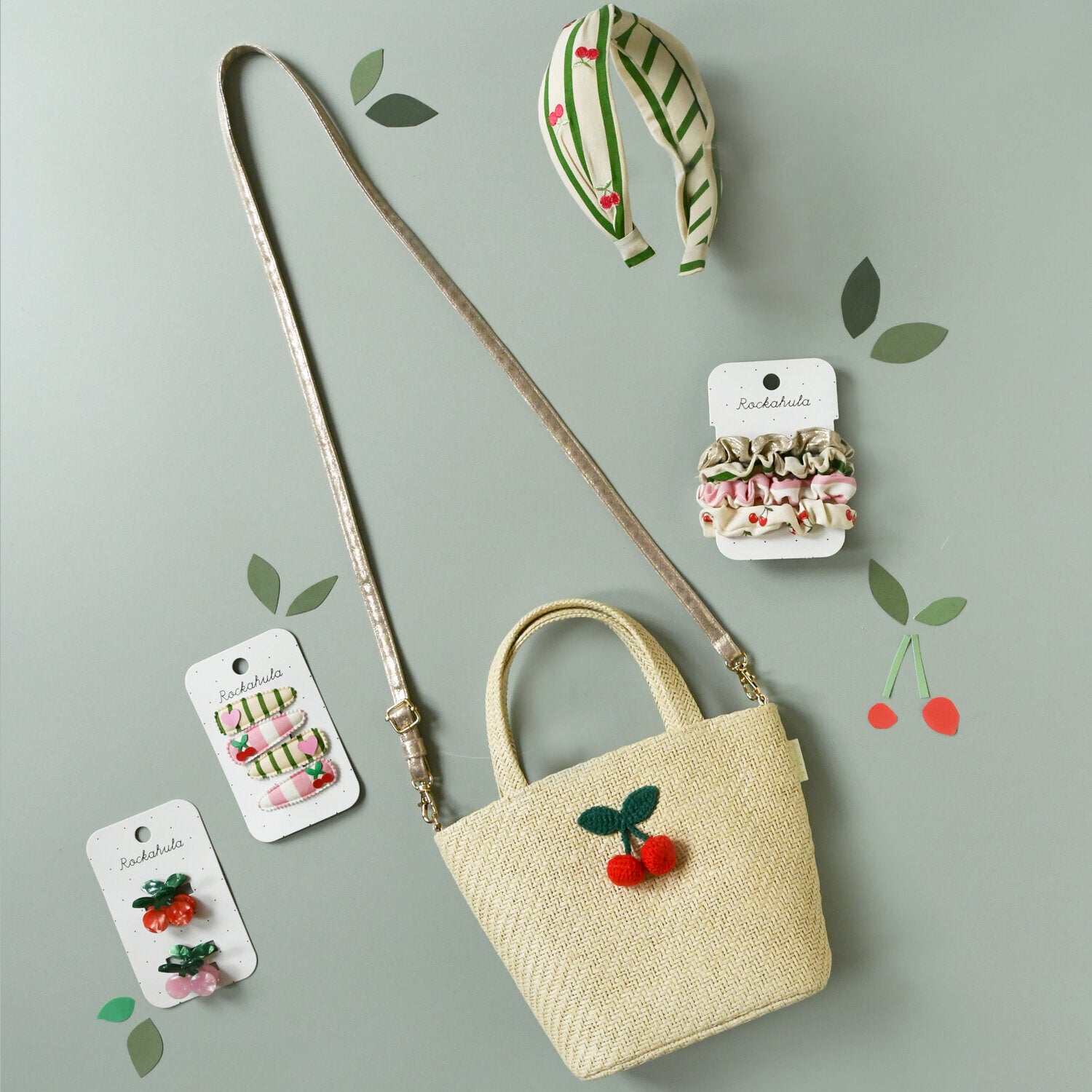 Crochet Cherry Basket Bag