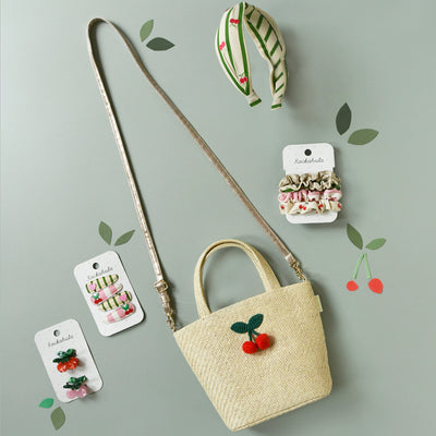 Crochet Cherry Basket Bag