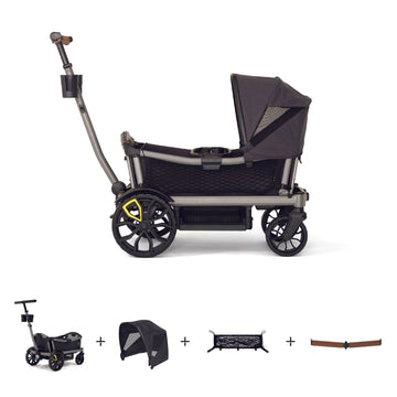 Veer Cruiser City XL Essentials Bundle (Cruiser City XL, Cargo Nets, Canopy, Grips) - Twinkle Twinkle Little One