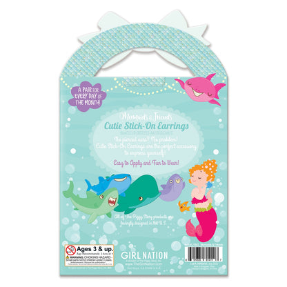 Cutie Stick-On Earring and Nail Sticker Gift Set - Mermaids - Twinkle Twinkle Little One
