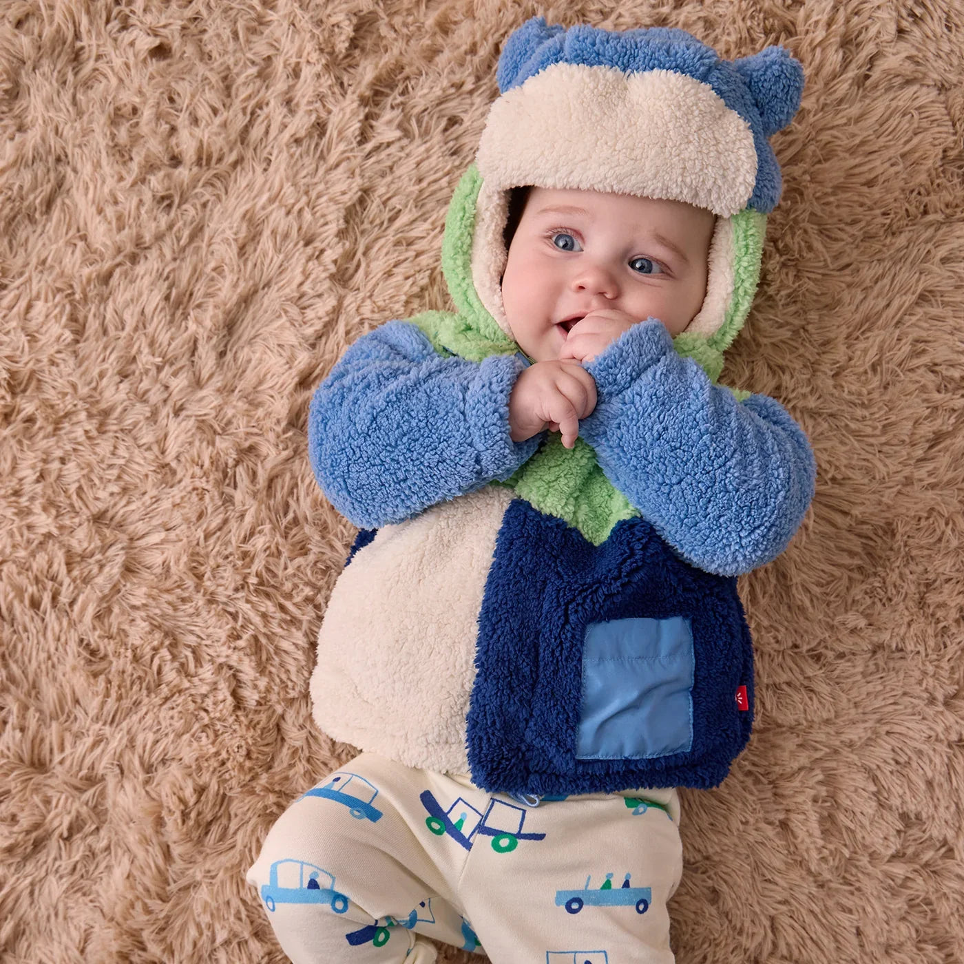 Magnetic Me Blue Colorblock Sherpa Hat