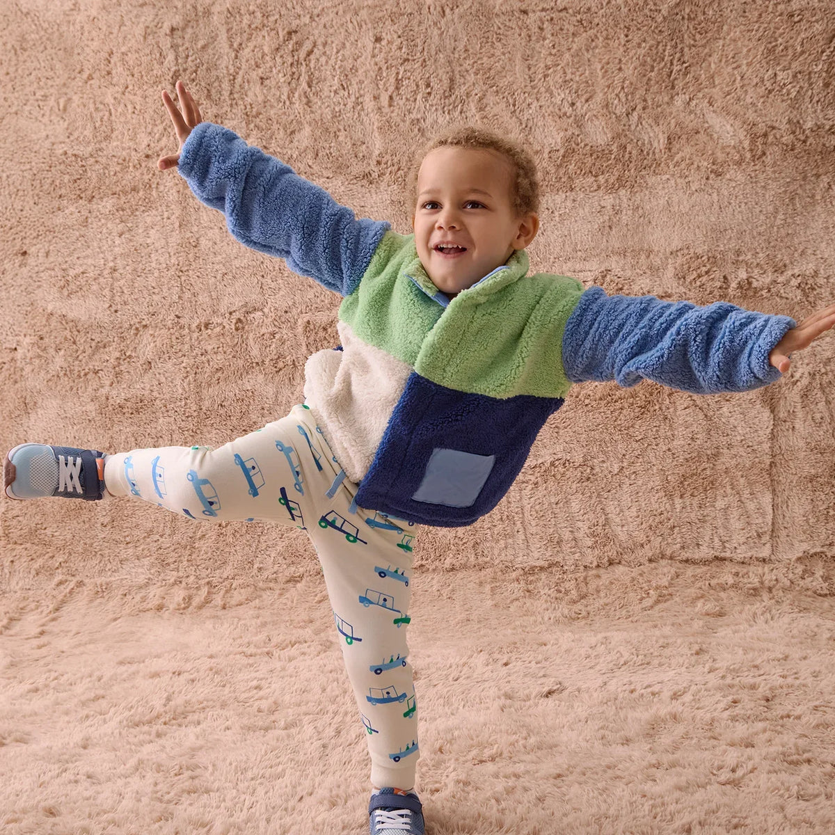 Magnetic Me Blue Colorblock Sherpa Boys Jacket