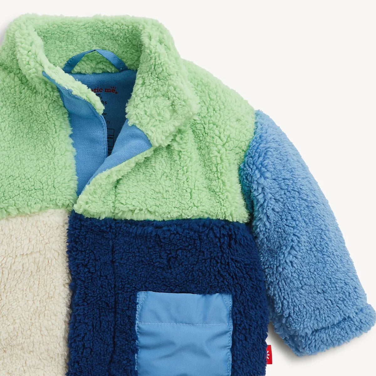 Magnetic Me Blue Colorblock Sherpa Boys Jacket