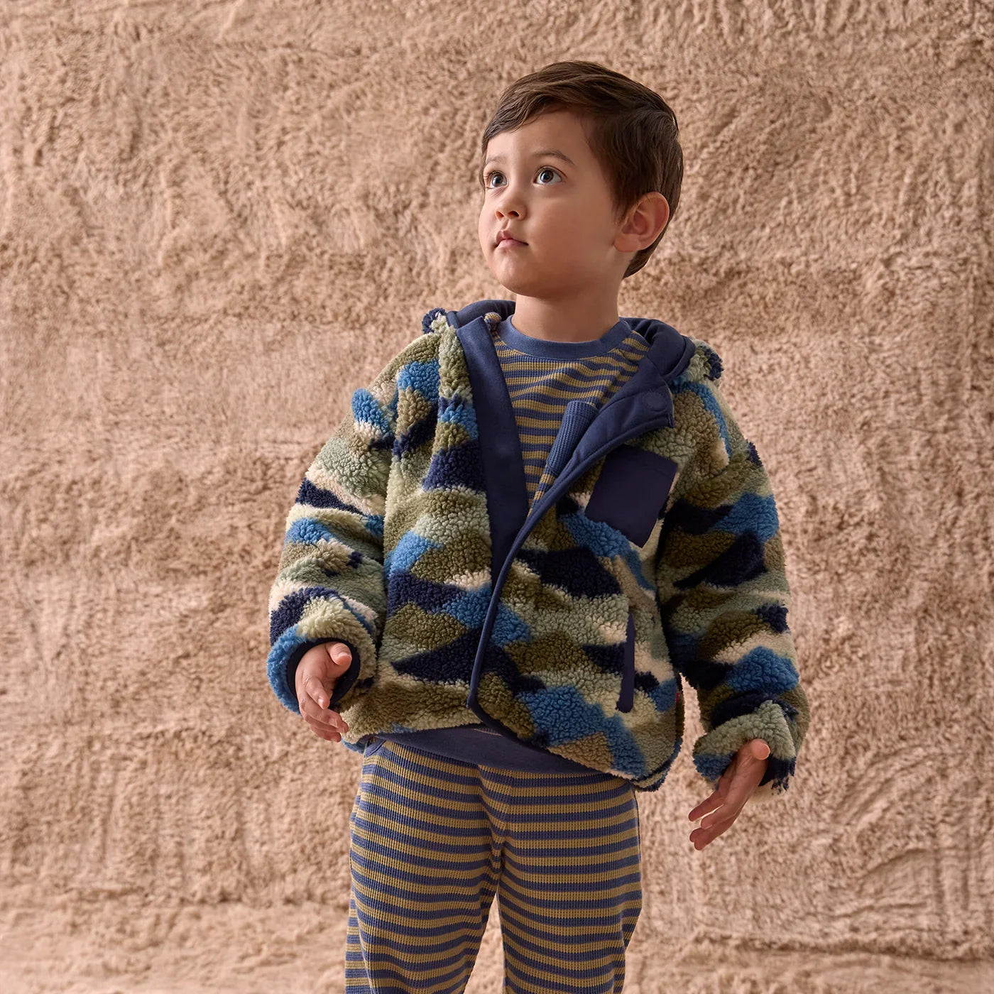 Magnetic Me Camo Peak Sherpa Boys Jacket