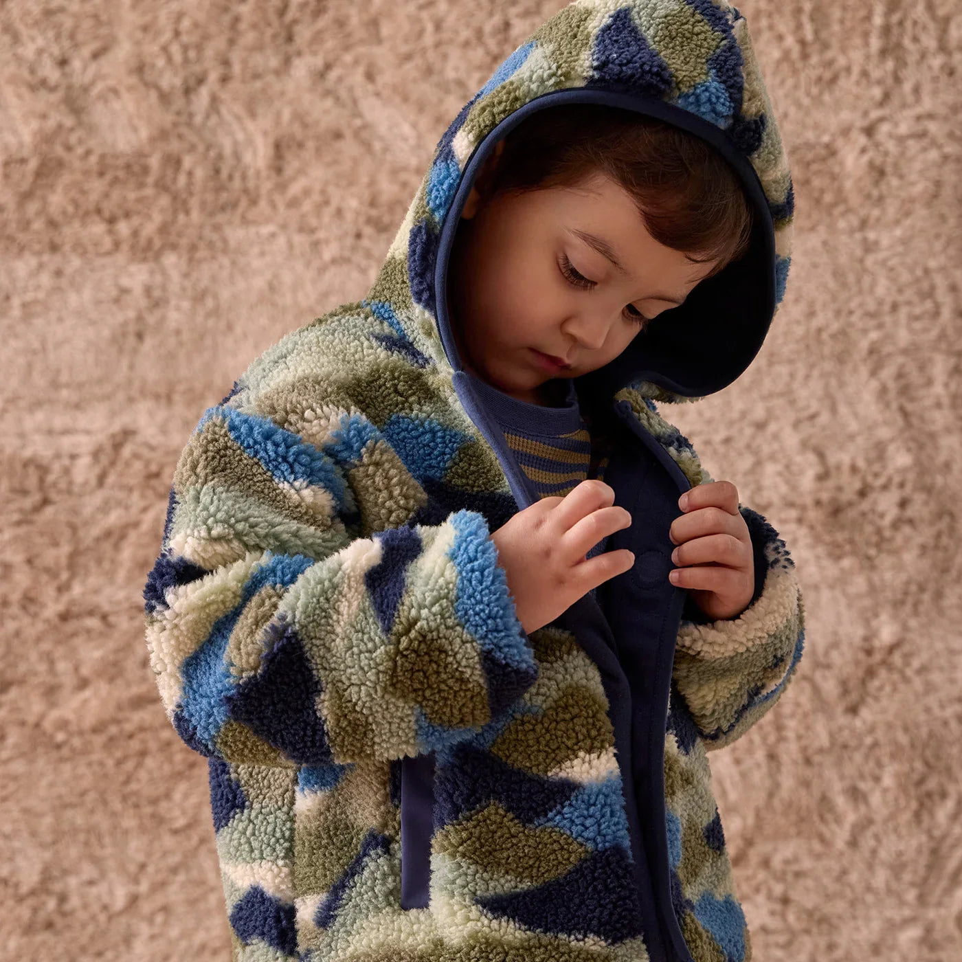 Magnetic Me Camo Peak Sherpa Boys Jacket