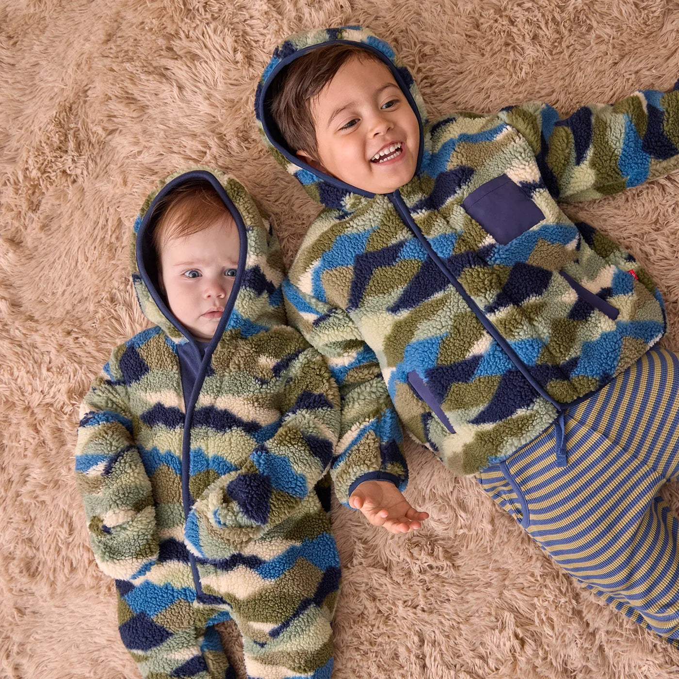 Magnetic Me Camo Peak Sherpa Boys Jacket