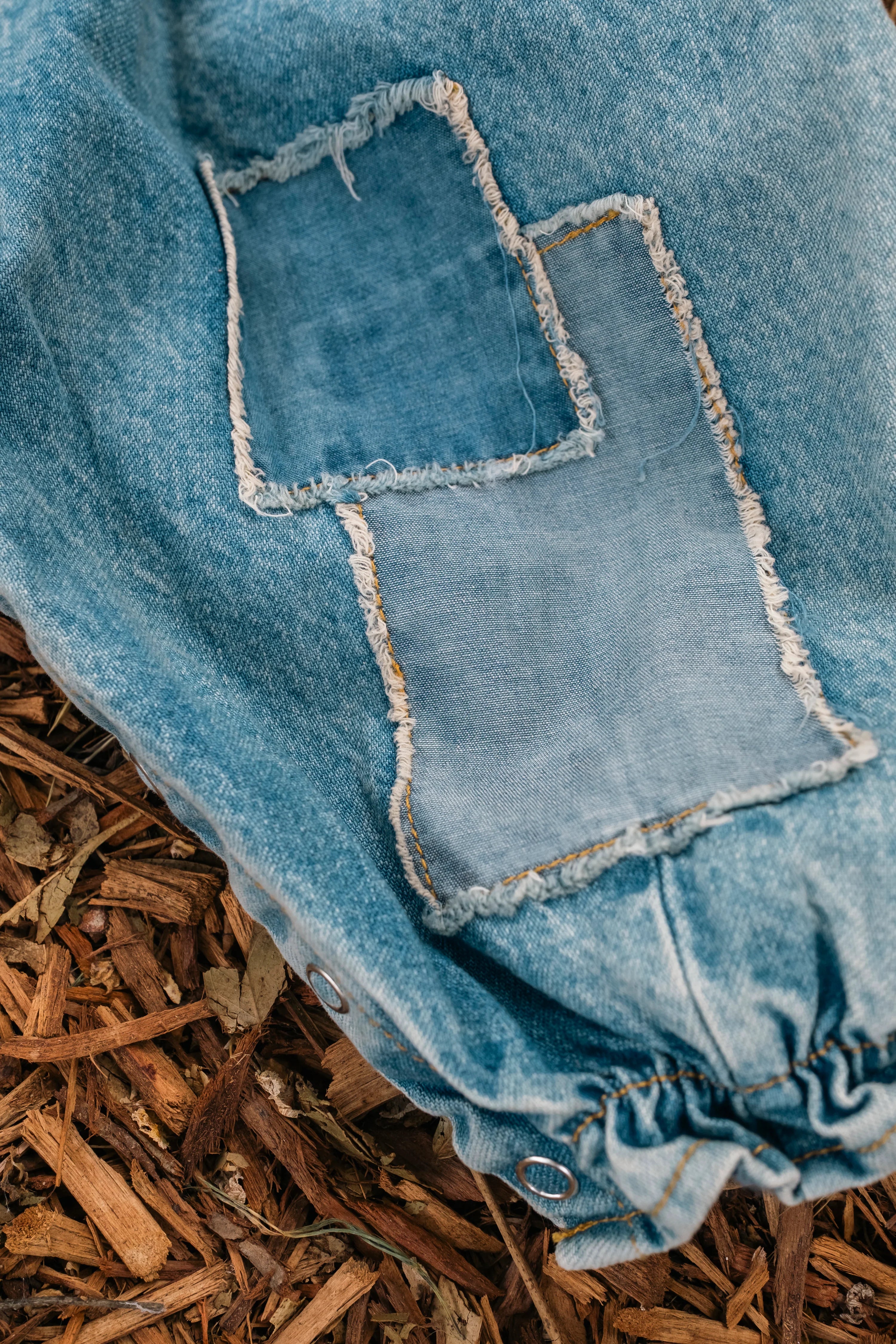 Patchwork Heart Overalls - Denim - Twinkle Twinkle Little One