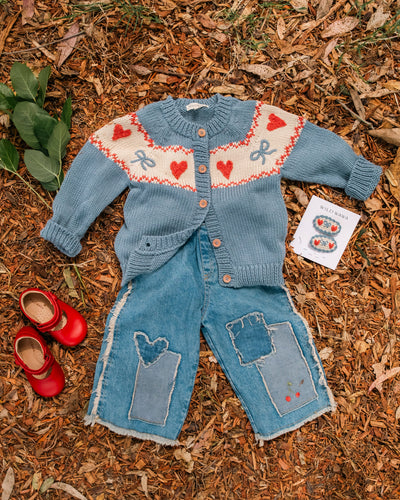 Patchwork Heart Pants - Denim - Twinkle Twinkle Little One