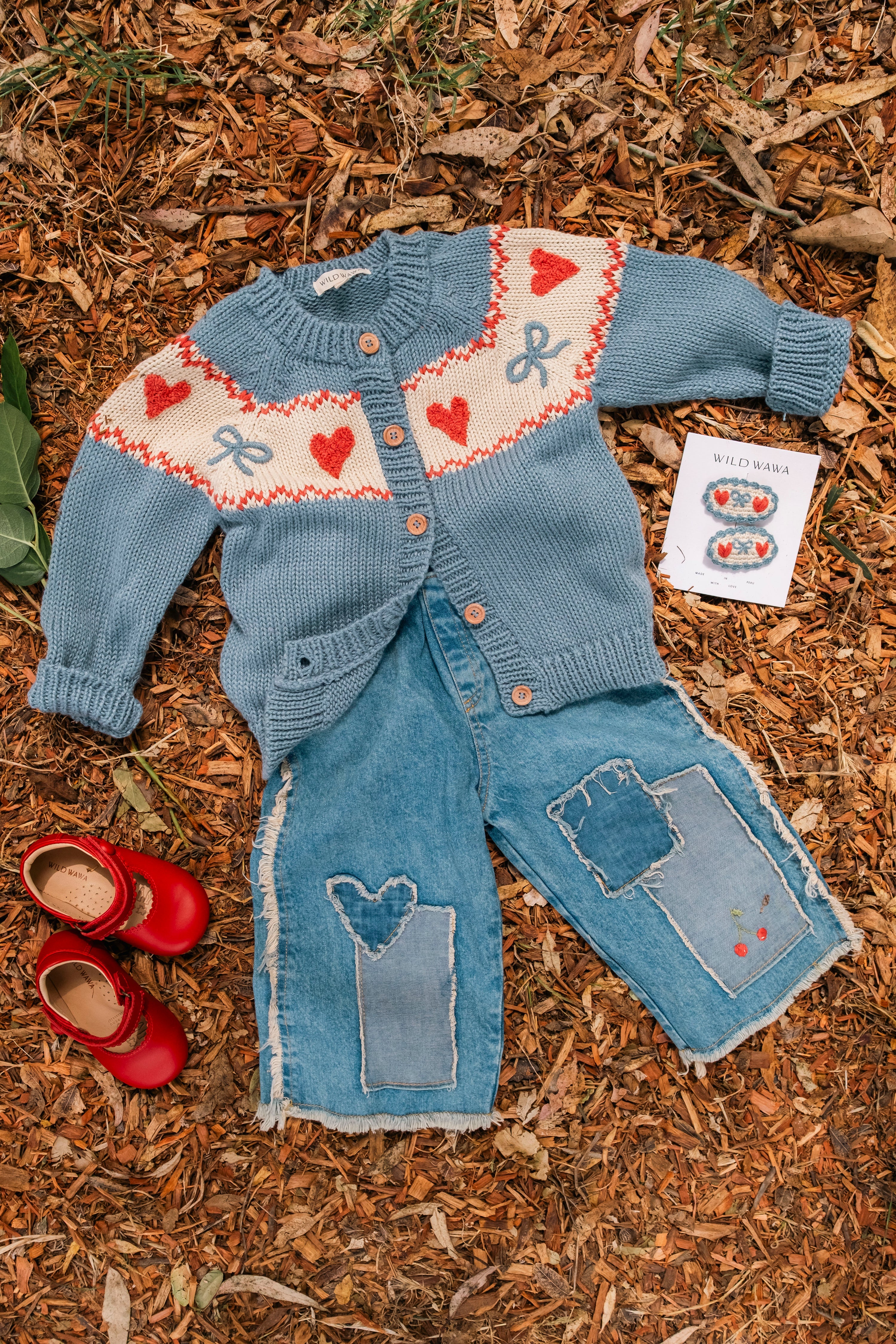 Patchwork Heart Pants - Denim - Twinkle Twinkle Little One