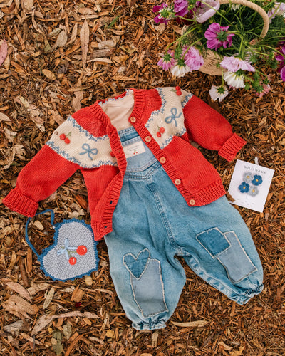 Patchwork Heart Overalls - Denim - Twinkle Twinkle Little One