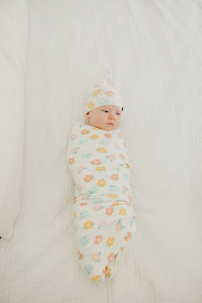 Daisy Knit Swaddle Blanket - Twinkle Twinkle Little One