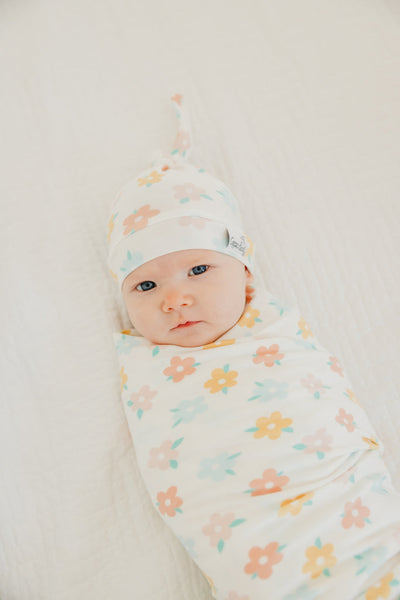 Daisy Knit Swaddle Blanket - Twinkle Twinkle Little One