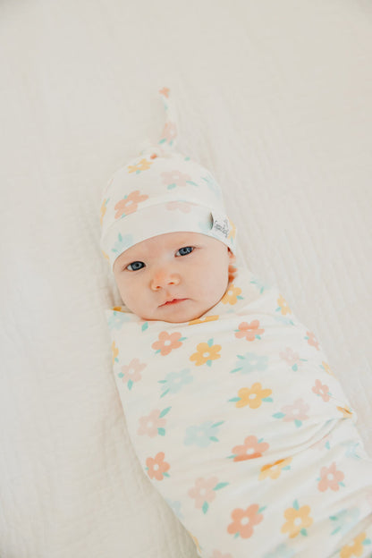 Daisy Knit Swaddle Blanket - Twinkle Twinkle Little One