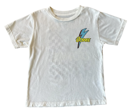 David Bowie Checkered Bolt Tee - Vintage white - Twinkle Twinkle Little One