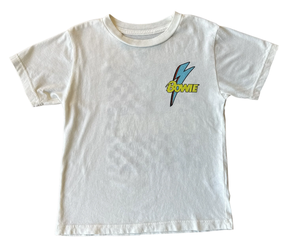 David Bowie Checkered Bolt Tee - Vintage white - Twinkle Twinkle Little One