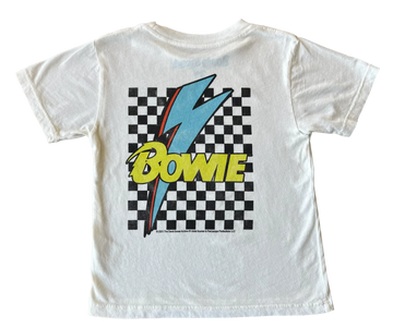 David Bowie Checkered Bolt Tee - Vintage white - Twinkle Twinkle Little One