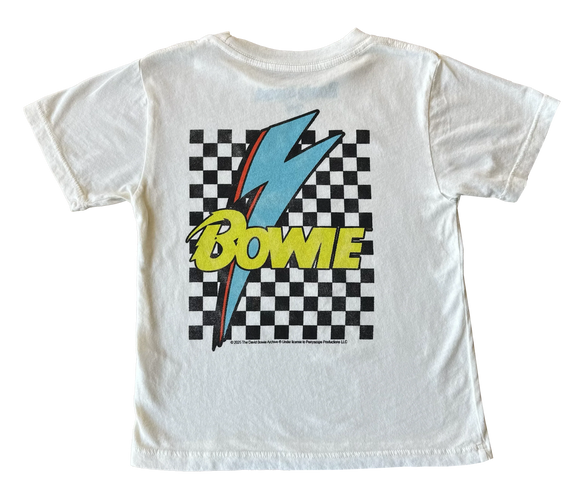 David Bowie Checkered Bolt Tee - Vintage white - Twinkle Twinkle Little One