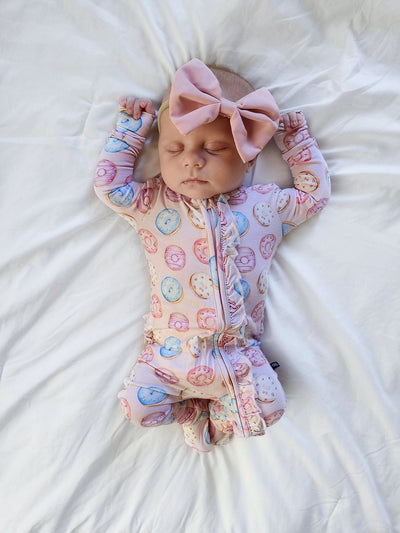 Della Ruffled Zippered Footie - Twinkle Twinkle Little One