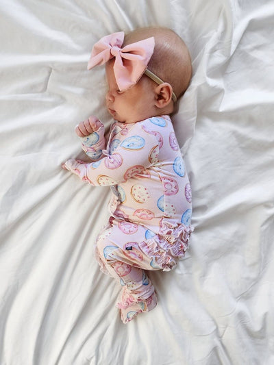 Della Ruffled Zippered Footie - Twinkle Twinkle Little One