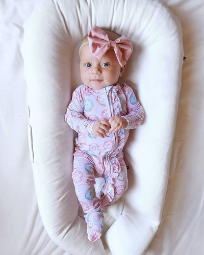 Della Ruffled Zippered Footie - Twinkle Twinkle Little One
