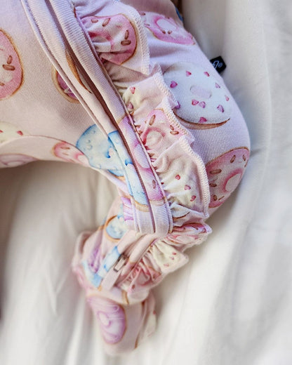 Della Ruffled Zippered Footie - Twinkle Twinkle Little One