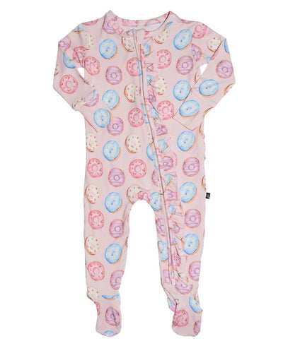 Della Ruffled Zippered Footie - Twinkle Twinkle Little One