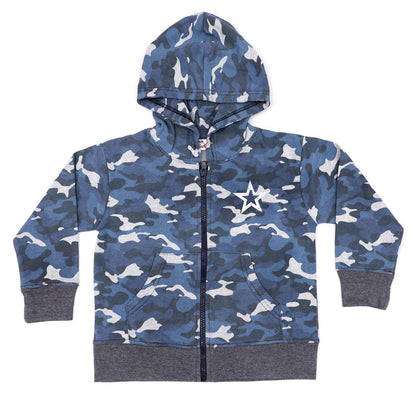 Distressed Navy Camo Zip Up Hoodie & Jogger Pant - Twinkle Twinkle Little One
